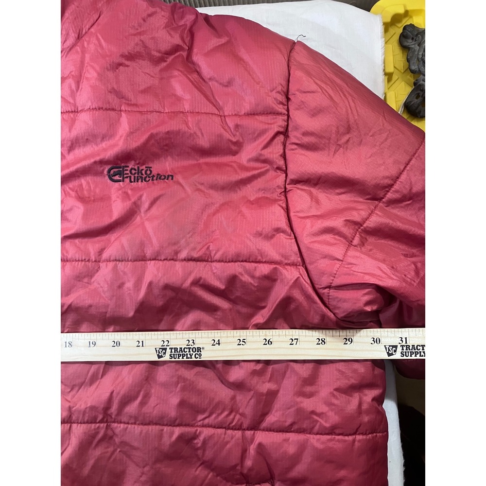 Ecko Function Puffer Jacket Burgundy Quilted Zip … - image 5